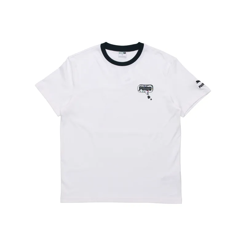 PUMA Drop Shoulder Sleeve T Shirt Men's White-0