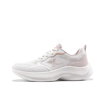 XTEP Cushioning Breathable Lightweight Low Top Casual Running Shoes Women's White Pink