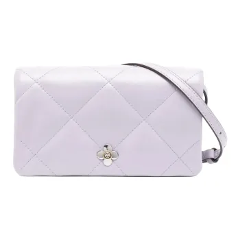 TORY BURCH Kira Leather Wallet Women's Purple