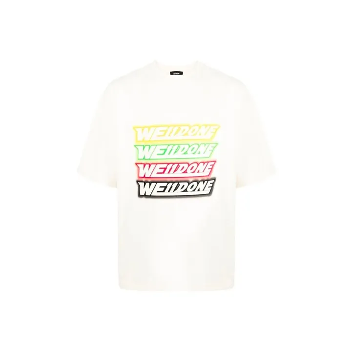 WE11DONE Repeated Logo Print T shirt-0