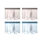 99040-F Set-Color Block Ice Silk Pants-Khaki+Khaki+Light Blue+Light Blue (4 Pack)