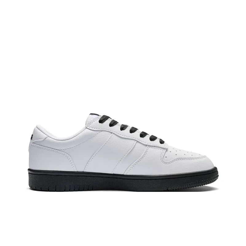 Kappa Back to Back Anti Slip Wear Resistant Low Top Skateboard Shoes Unisex White Black-1