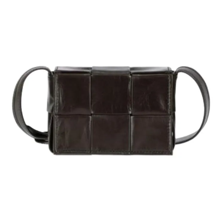 Bottega Veneta Cow Leather Shoulder Bag Regular Men's Dark Brown-0