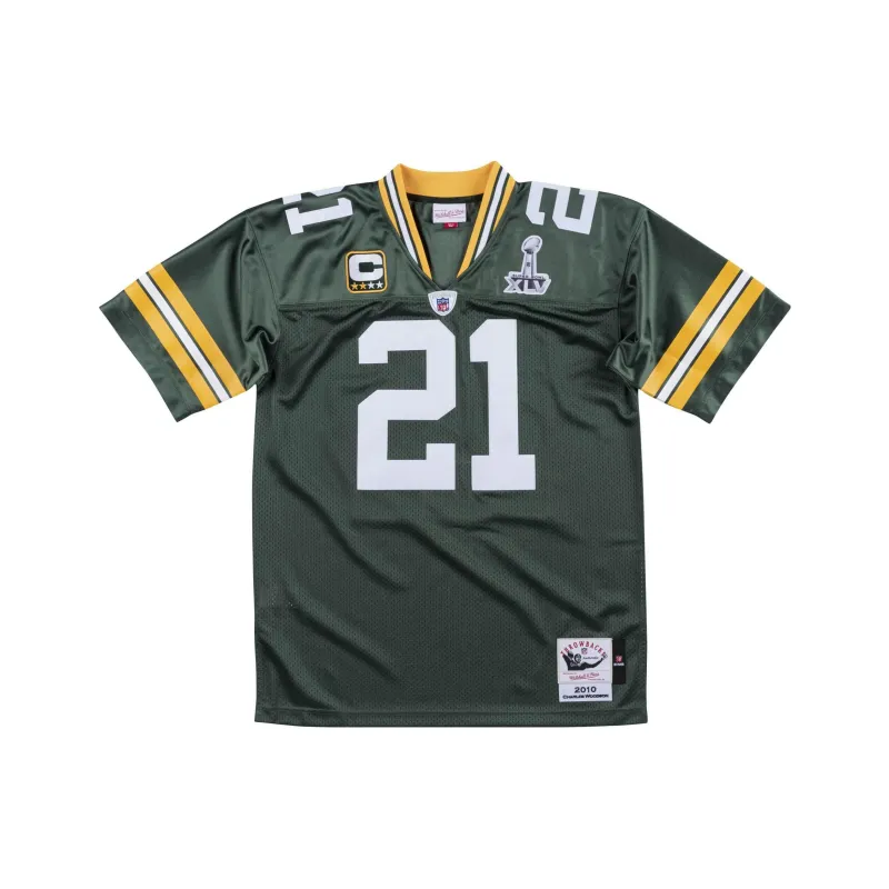 Mitchell Ness 'NFL Packers 2010 Charles Woodson' Authentic Superbowl Jersey T shirt-0
