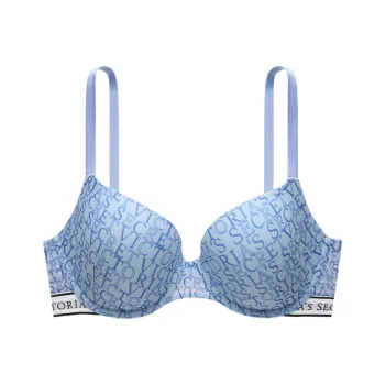 Victoria's Secret Bra Women's Blue Logo Print