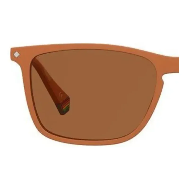 Polaroid Injection Molded Rectangular Sunglasses Men's Brown-2