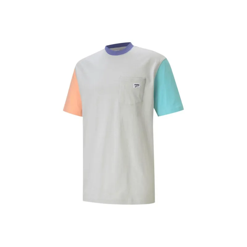 PUMA Set in Sleeve T Shirt Men's Gray-0
