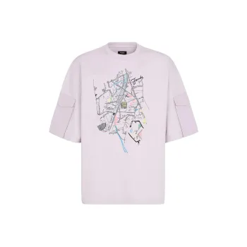 FENDI T-Shirts Men Light Purple
