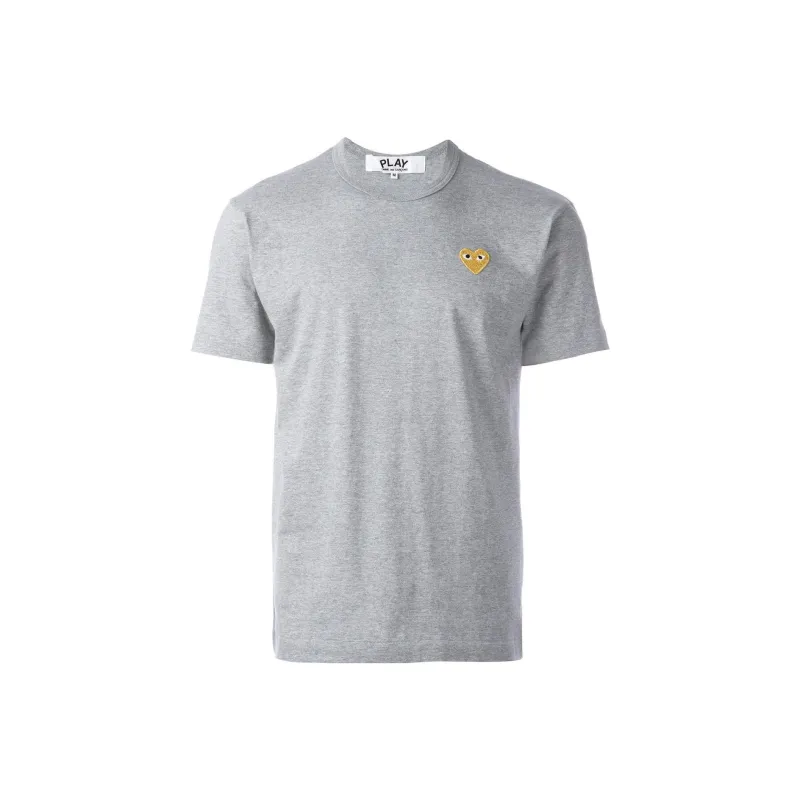 CDG Play T Shirts Men Gray-0