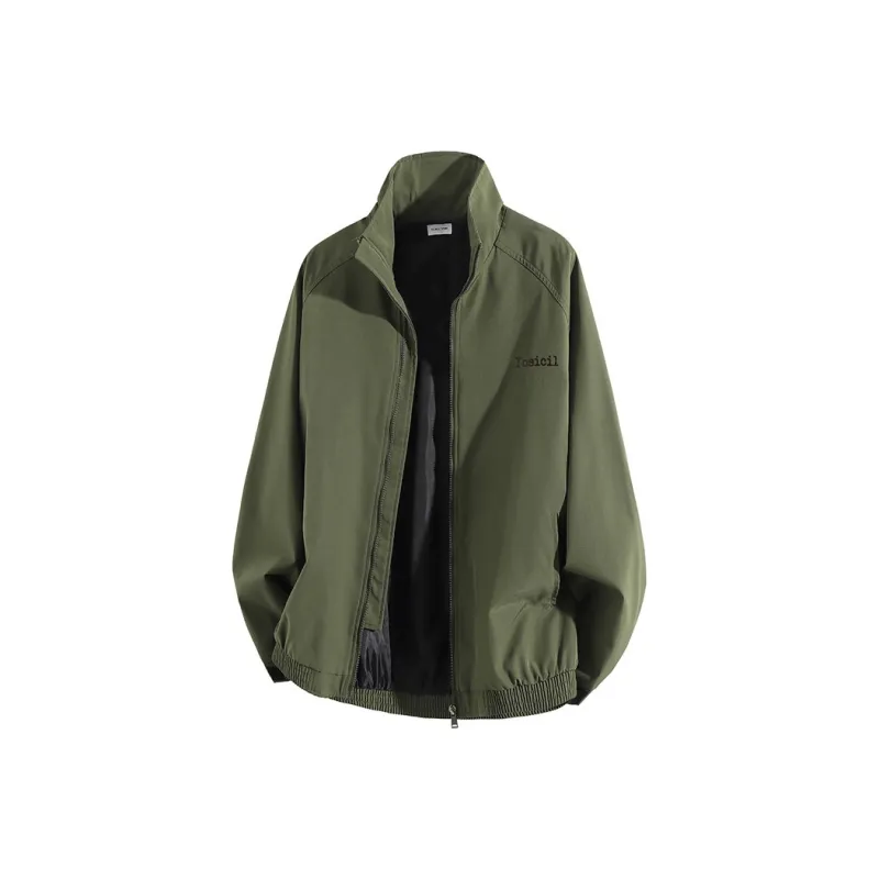 YOSICIL Jackets Coats Unisex Army Green-0