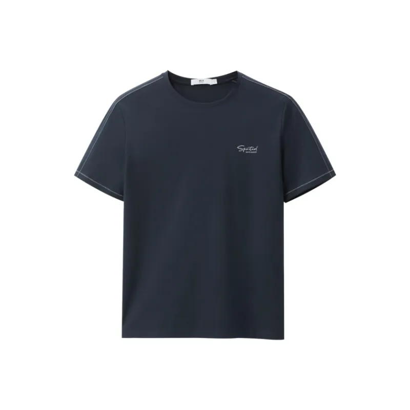 HLA T Shirts Men Navy Blue 79-0