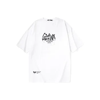 GENANX Straight Elbow Length Sleeved T Shirt Unisex White