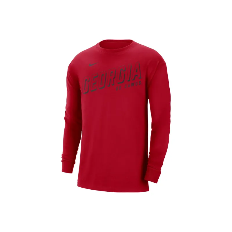 Nike Georgia Men's Nike College Long Sleeve Max90 T Shirt-0