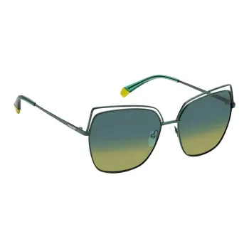 Polaroid Irregular Shape Sunglasses Women's Green