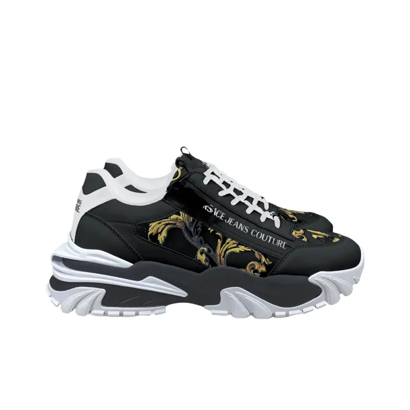 VERSACE JEANS COUTURE Trail Trek Low Top Casual Shoes Men's Black-1
