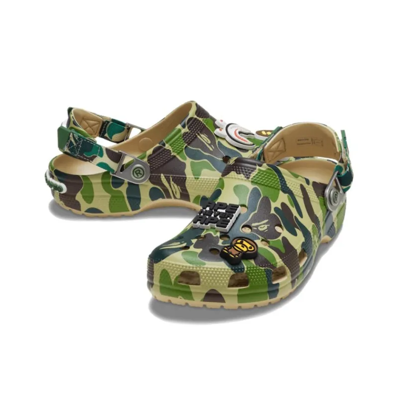 Crocs Classic Clog A Bathing Ape Abc Camo Green-3