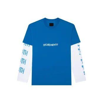 Givenchy Oversized Double Layer Print Long Sleeve T Shirt