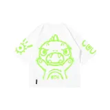 White Print Neon Green