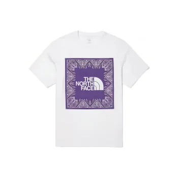 THE NORTH FACE T Shirt Unisex White Purple