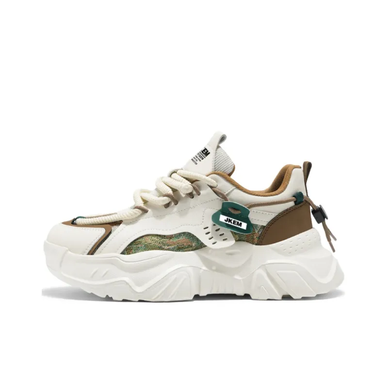 JKEM Cushioned Slip-Resistant Abrasion-Resistant Low-Top Chunky Sneakers Men's-0