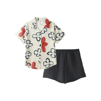 Urban Beauty Pajama Set Women's Summer Orange Red