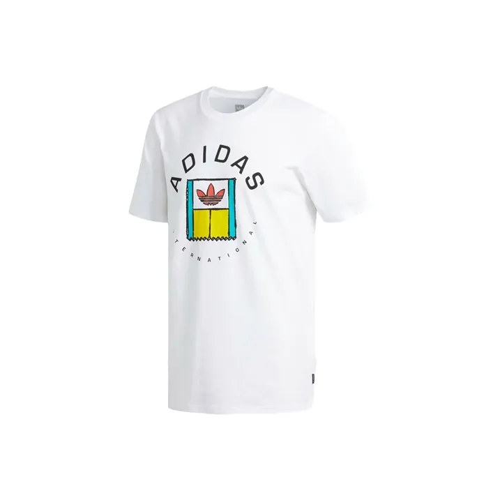 Adidas Originals Clover Series T Shirts Men White-0