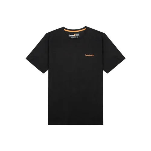 Timberland Drop Shoulder Sleeve T Shirt Men's Black
