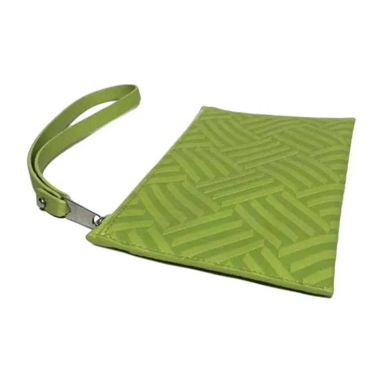 Bottega Veneta Rubber Clutch Small Size Women's Green-3