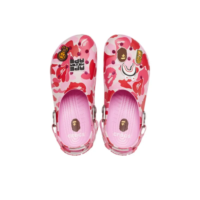Crocs Classic Clog A Bathing Ape Abc Camo Pink-2
