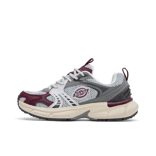 Dickies Low Top Chunky Sneakers Women's Silver Red