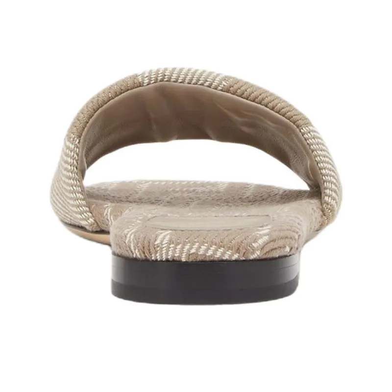 FENDI Sunshine Slide Slippers Women's Dove Gray-4
