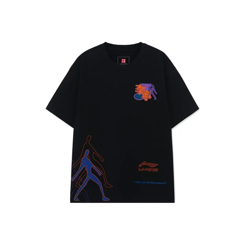 LiNing China Li Ning T Shirts Men Black-0