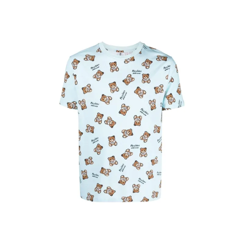 MOSCHINO T Shirts Men Light Blue-0