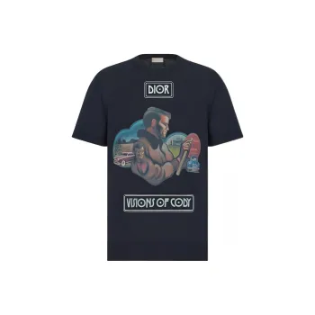 DIOR x Jack Kerouac DIOR New Season Collection PARLEY Collaboration Limited Beach Collection SS22 T Shirt Men's Blue