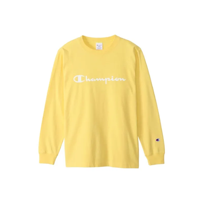 Champion Straight Long Sleeved T Shirt Japan Version Unisex-15