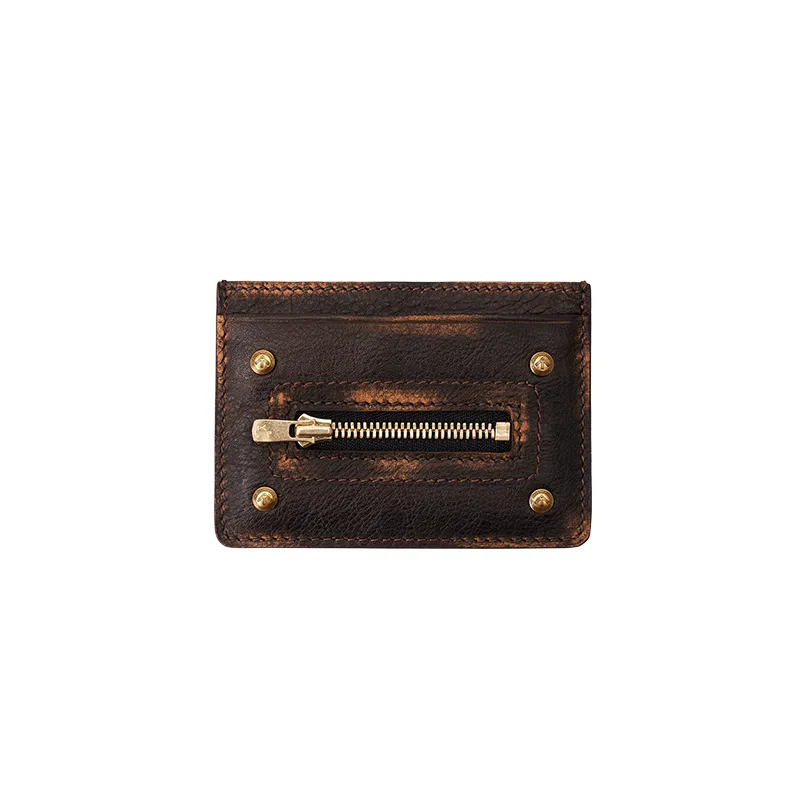 GROTTO Cow Leather Card Holder Unisex Multicolor-1