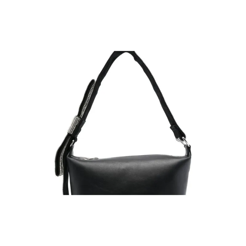KARA Embellished Bow Zipped Shoulder Bag-4