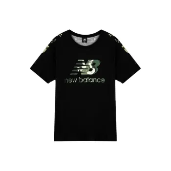 New Balance Set in Sleeve T Shirt Men's Black