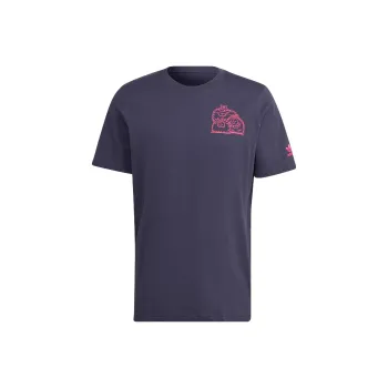 Adidas Originals Set in Sleeve T Shirt Unisex Navy Blue