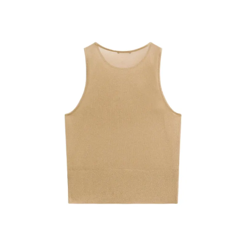 Massimo Dutti Tank Tops Women's Olive-1