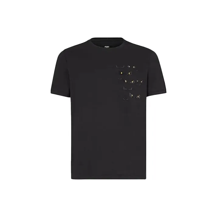 FENDI Regular T Shirt Men's Black-0