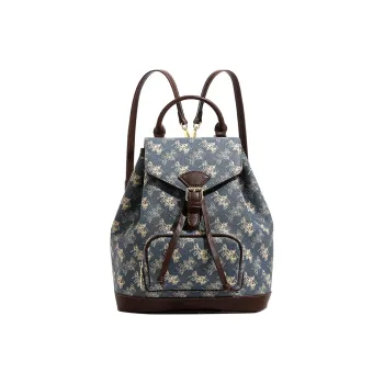 H YXIANG PVC Polyvinyl Chloride Backpack Women's Blue