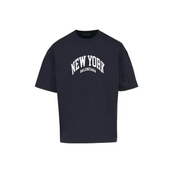Balenciaga SS22 T Shirt Regular Fit Men's Navy Blue