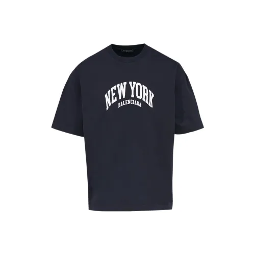 Balenciaga SS22 T-Shirt Regular Fit Men's Navy Blue