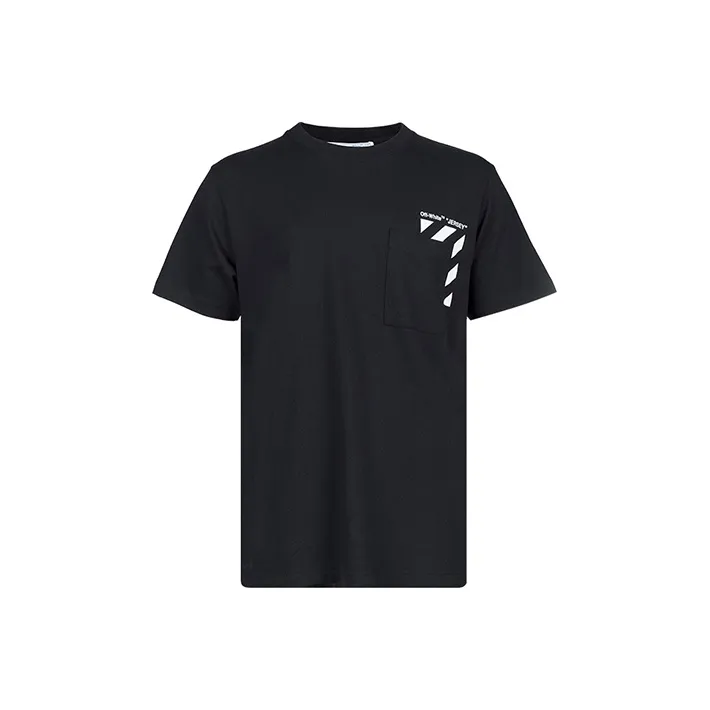 OFF WHITE Diag Stripe Pocket Tee-0