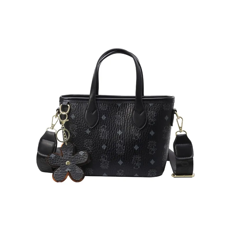 Yalu PU Basket Bag, One Shoulder Handbag Medium Size Women's Ecru/Pink/Brown/Black-22