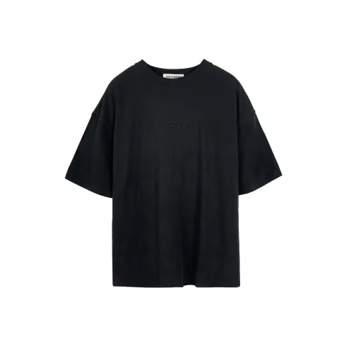 TOFOURTH 블랙 남녀공용 티셔츠