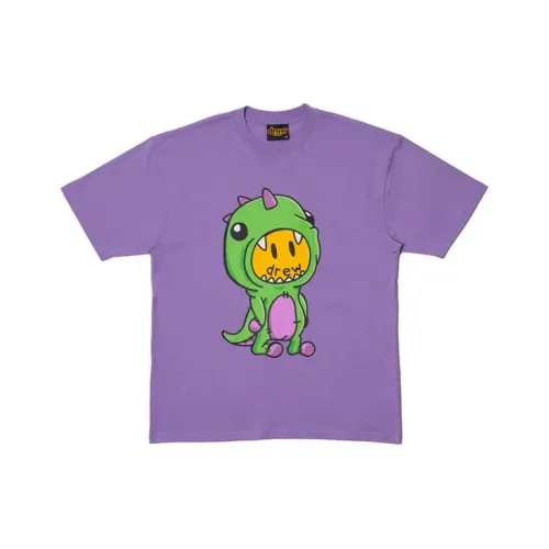 Drew House Dinosaur Series T Shirts Unisex Lavender