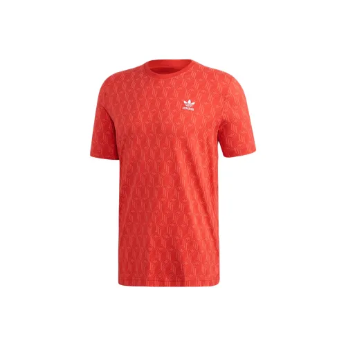 Adidas Originals Mono Allover Print T-Shirts Men Orange