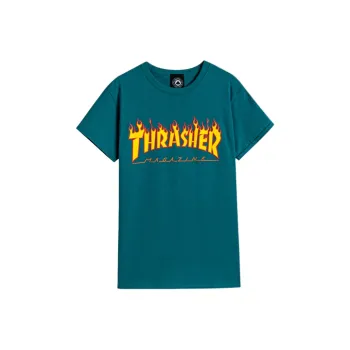 Thrasher T Shirt US Version Unisex Lake Blue